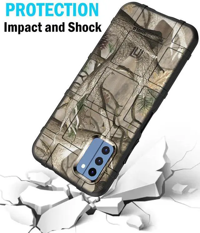 Alt view image 5 of 7 - Special Ops Rugged Case and Belt Clip Holster for Nokia C300 Phone - Camo Tree
