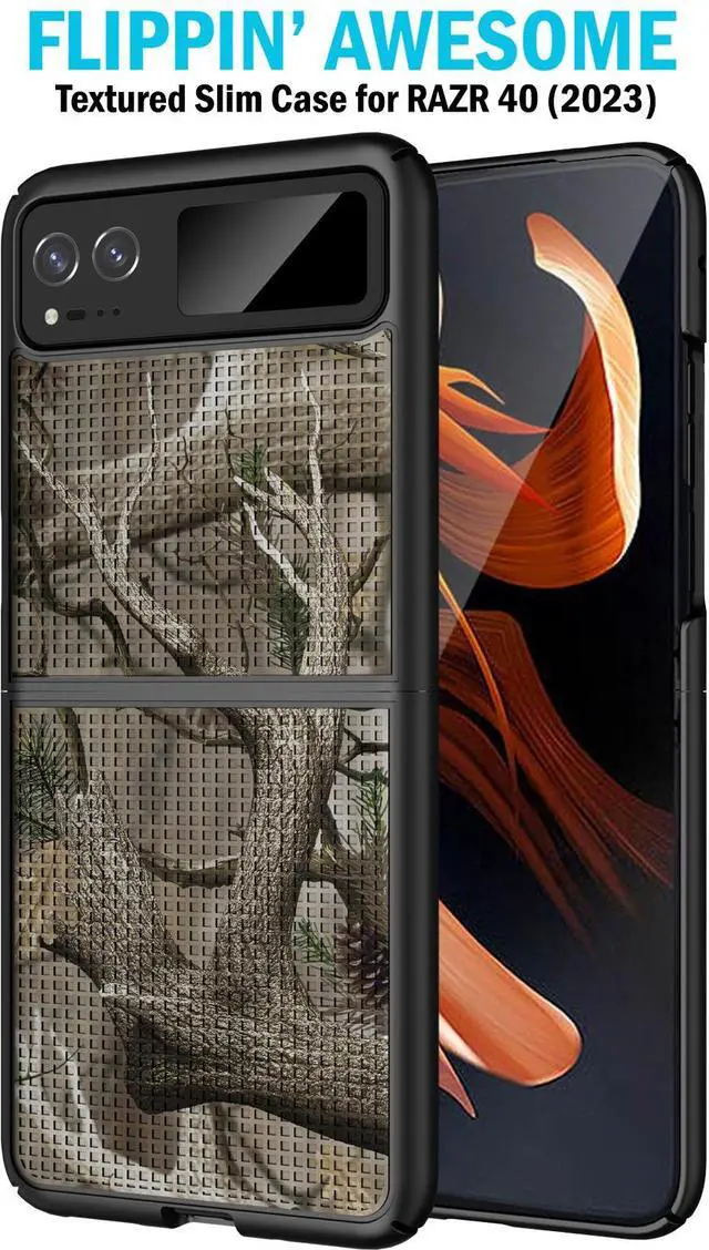 Alt view image 2 of 7 - Outdoor Camouflage Hard Case Camo Cover for Motorola RAZR 2023 (aka RAZR 40)