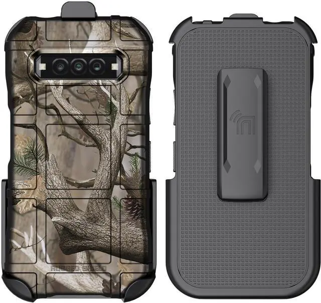 Alt view image 2 of 7 - Special Ops Rugged Case and Belt Clip for Kyocera DuraForce Pro 3 - Camo Tree
