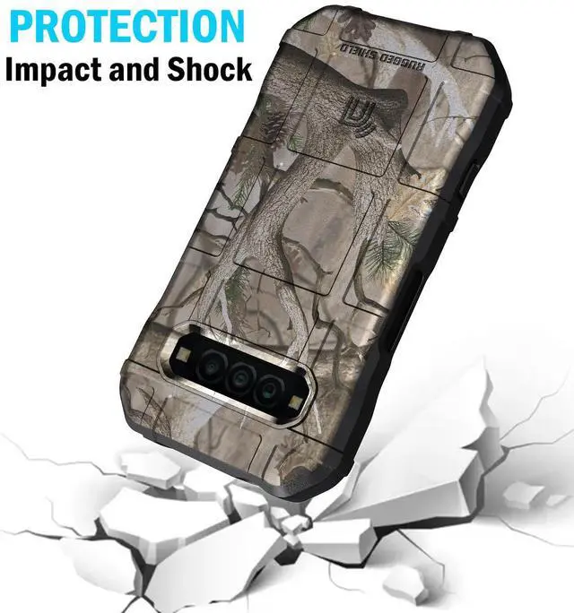 Alt view image 5 of 7 - Special Ops Rugged Case and Belt Clip for Kyocera DuraForce Pro 3 - Camo Tree