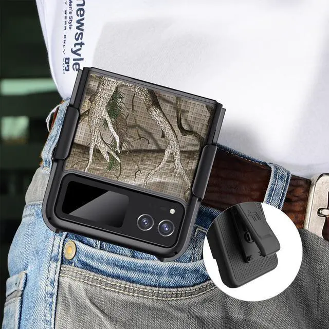 Alt view image 6 of 7 - Camo Tree Real Woods Case and Belt Clip for Motorola RAZR 2023 (aka RAZR 40)