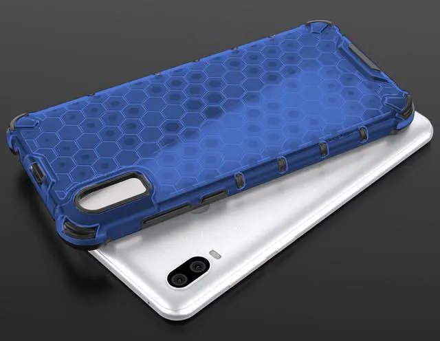 Alt view image 7 of 8 - case for jitterbug smart3 phone, nakedcellphone [honeycomb hybrid series] dual-layer cover [anti-shock] for jitterbug smart 3 (2021) for seniors (aka lively smart) - electric blue