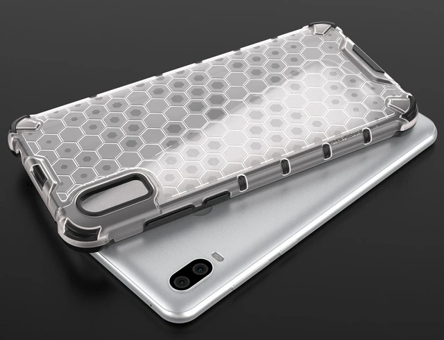 Alt view image 6 of 7 - Frosted Clear Honeycomb Hybrid Case Cover for Lively Jitterbug Smart 3 Phone