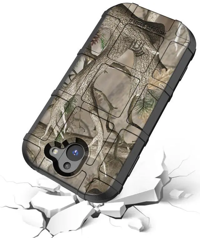 Alt view image 3 of 7 - Camo Tree Real Woods Rugged Shield Case Flex Cover for Kyocera Duraforce Pro 2