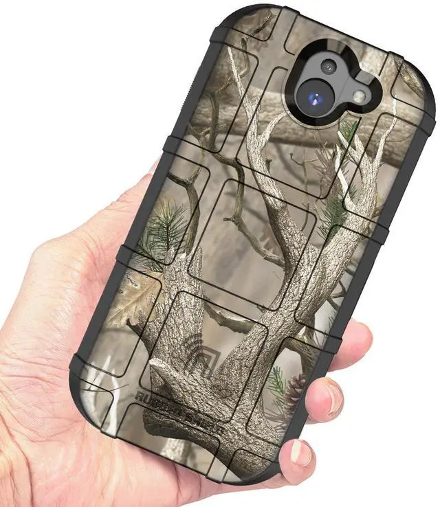 Alt view image 4 of 7 - Camo Tree Real Woods Rugged Shield Case Flex Cover for Kyocera Duraforce Pro 2