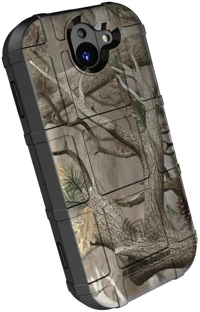 Alt view image 6 of 7 - Camo Tree Real Woods Rugged Shield Case Flex Cover for Kyocera Duraforce Pro 2