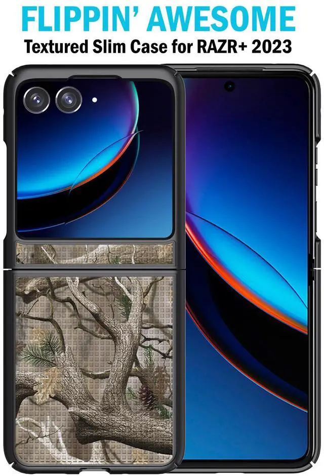 Alt view image 2 of 7 - Camo Tree Real Woods Case and Belt Clip for Motorola RAZR Plus (2023) RAZR+