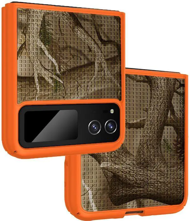 Main image of Orange Camouflage Hard Case Camo Cover for Motorola RAZR 2023 (aka RAZR 40)