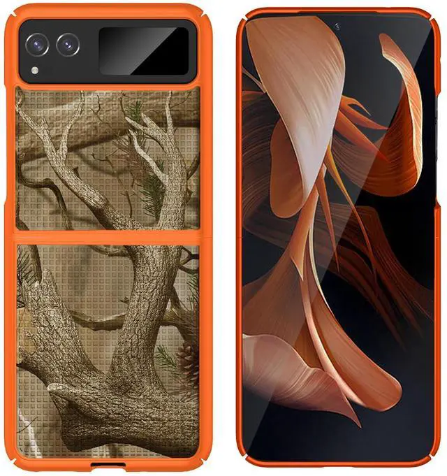 Alt view image 4 of 7 - Orange Camouflage Hard Case Camo Cover for Motorola RAZR 2023 (aka RAZR 40)