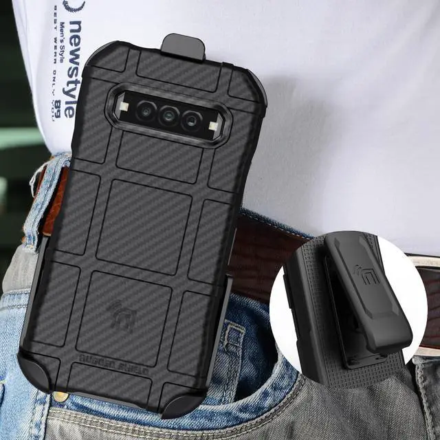 Alt view image 7 of 7 - Special Ops Rugged Case and Belt Clip for Kyocera DuraForce Pro 3 - Carbon Fiber