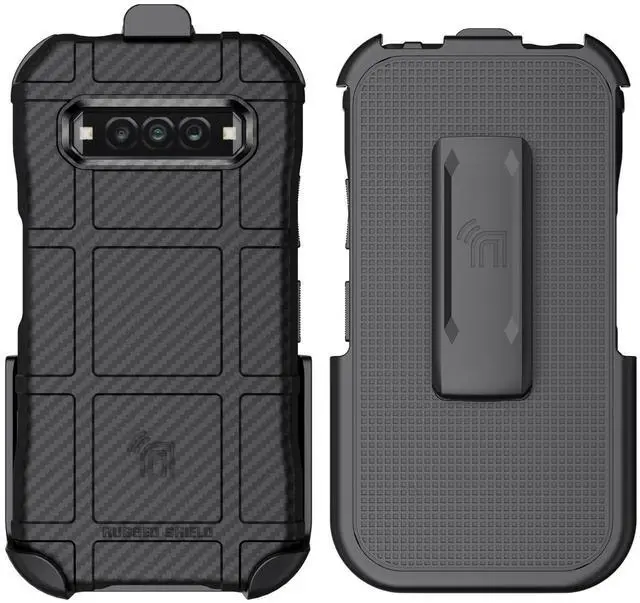 Alt view image 2 of 7 - Special Ops Rugged Case and Belt Clip for Kyocera DuraForce Pro 3 - Carbon Fiber