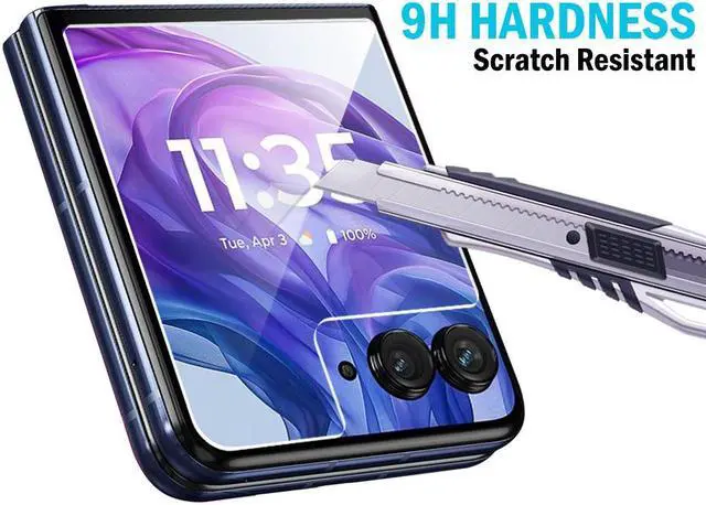 Alt view image 3 of 7 - 2X Tempered Glass Screen Protector for Motorola RAZR+ 2024/2025, RAZR ULTRA 2025