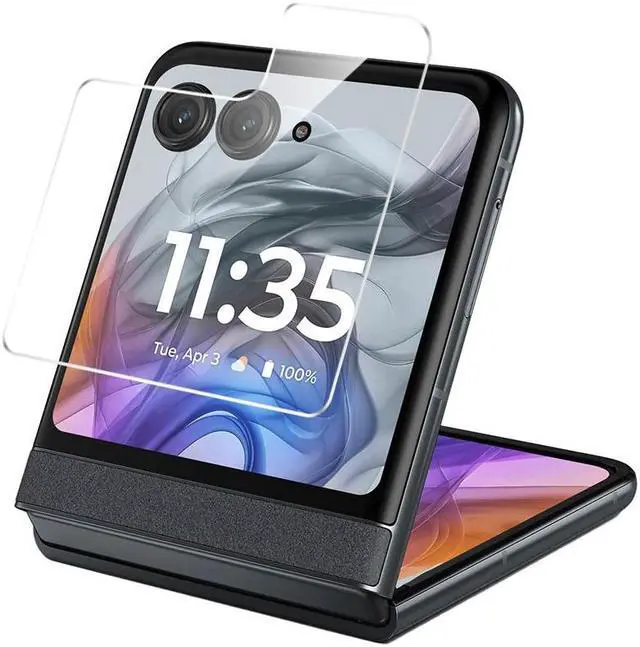 Alt view image 2 of 7 - 2X Tempered Glass Screen Protector 9H Crack Saver for Motorola RAZR 2024/2025