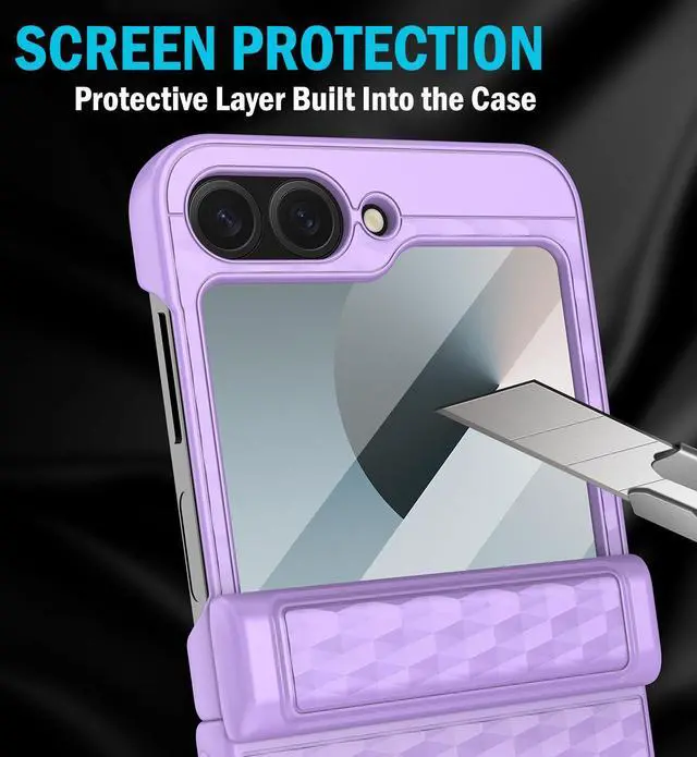 Alt view image 3 of 7 - Case for Galaxy Z Flip 7 FE & Z Flip 6 - Hinge/Screen Protection - Pine Green
