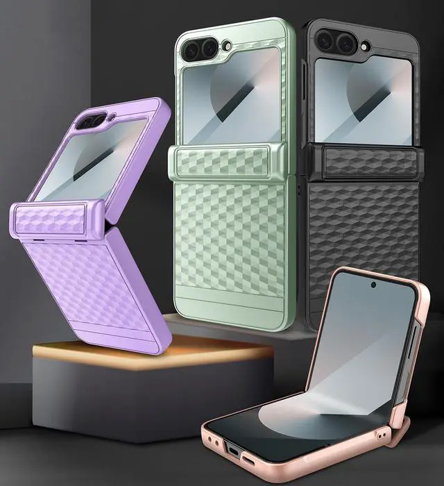 Alt view image 6 of 7 - Case for Galaxy Z Flip 7 FE & Z Flip 6 - Hinge/Screen Protection - Pine Green