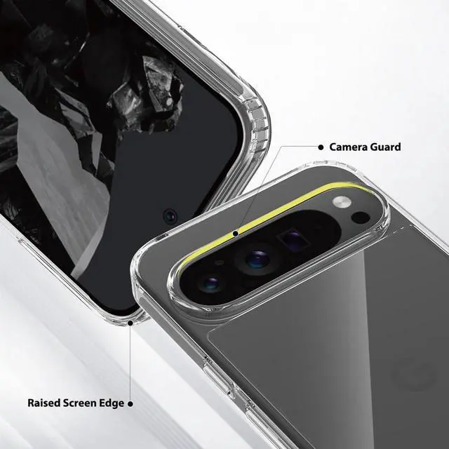 Alt view image 5 of 7 - AquaFlex Anti-Shock Clear Case Slim Cover for Google Pixel 9 Pro XL
