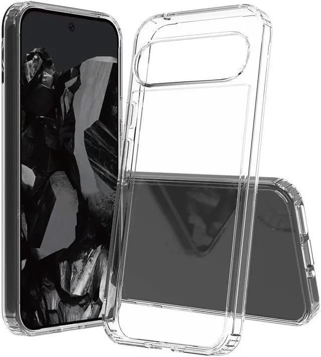 Alt view image 2 of 7 - AquaFlex Anti-Shock Clear Case Slim Cover for Google Pixel 9 (and Pixel 9 Pro)