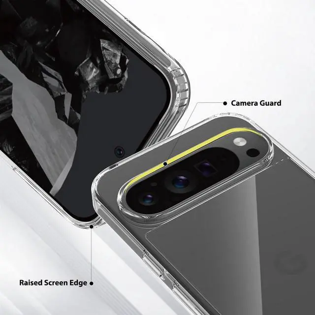 Alt view image 5 of 7 - AquaFlex Anti-Shock Clear Case Slim Cover for Google Pixel 9 (and Pixel 9 Pro)