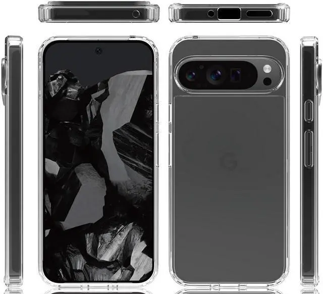 Alt view image 7 of 7 - AquaFlex Anti-Shock Clear Case Slim Cover for Google Pixel 9 (and Pixel 9 Pro)