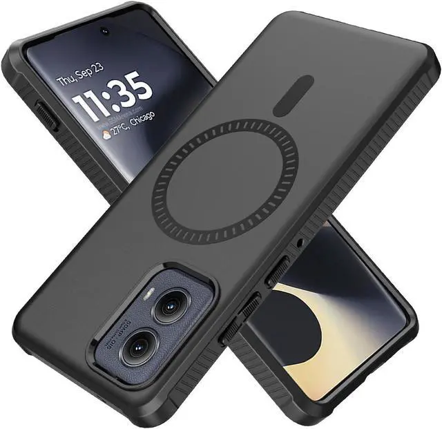 Alt view image 6 of 7 - Case for Motorola Edge 2024 Phone - Matte Black (Compatible with MagSafe)