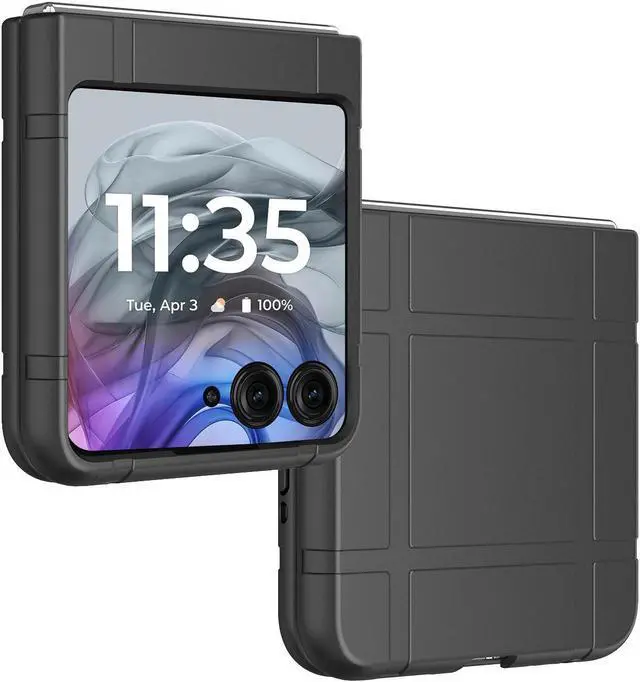 Main image of Textured Hard Case Slim Cover for Motorola RAZR 2024/2025 Flip Phone - Black