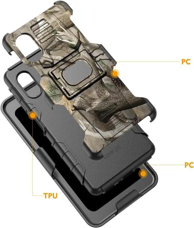 Alt view image 6 of 7 - Outdoor Camo Tree Real Woods Case Cover for Samsung Galaxy XCover Pro (SM-G715)