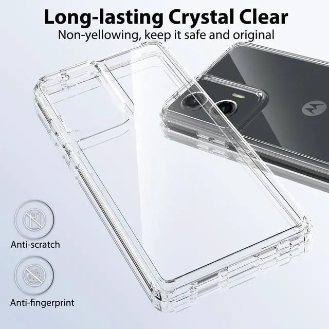 Alt view image 6 of 6 - AquaFlex Anti-Shock Clear Case Slim Cover for Motorola Moto G Stylus 5G (2024)