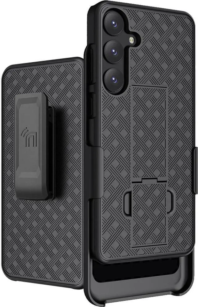 Main image of Slim Case and Belt Clip Holster Combo for Samsung Galaxy S25 Plus 5G - Black