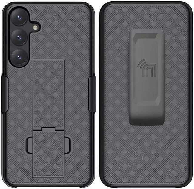 Alt view image 2 of 7 - Slim Case and Belt Clip Holster Combo for Samsung Galaxy S25 Plus 5G - Black