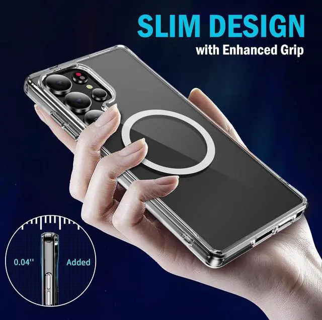Alt view image 3 of 7 - Clear Acrylic TPU Case for Samsung Galaxy S25 Ultra 5G - Compatible with MagSafe