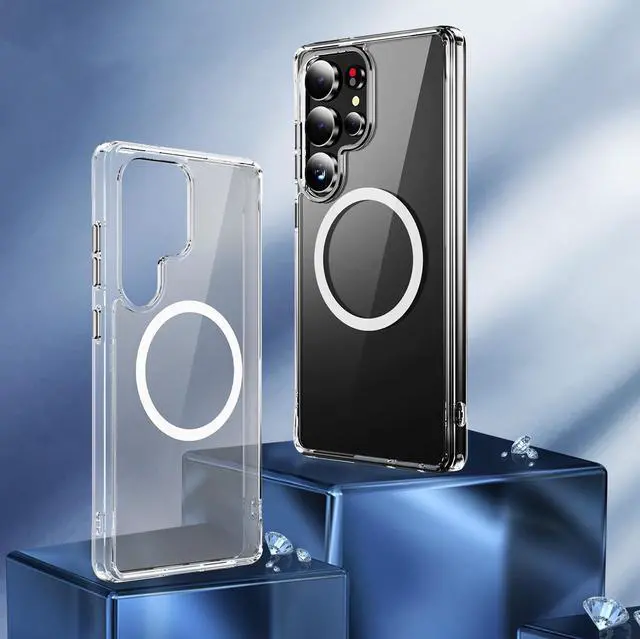 Alt view image 7 of 7 - Clear Acrylic TPU Case for Samsung Galaxy S25 Ultra 5G - Compatible with MagSafe