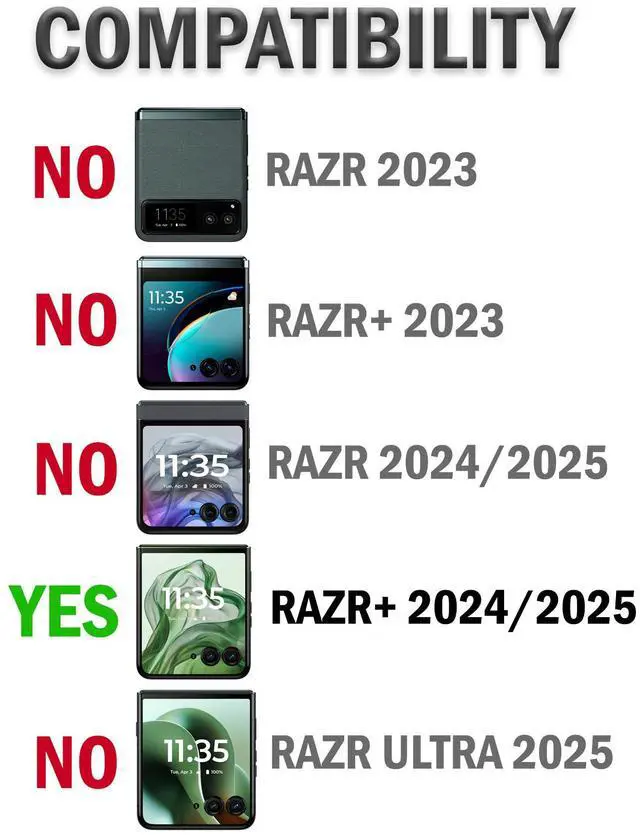 Alt view image 7 of 7 - Hard Case Slim Cover for Motorola RAZR+ 2024/2025 (RAZR PLUS) - Forest Green