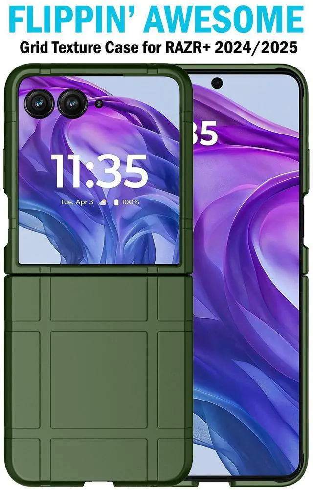 Alt view image 3 of 7 - Hard Case Slim Cover for Motorola RAZR+ 2024/2025 (RAZR PLUS) - Forest Green
