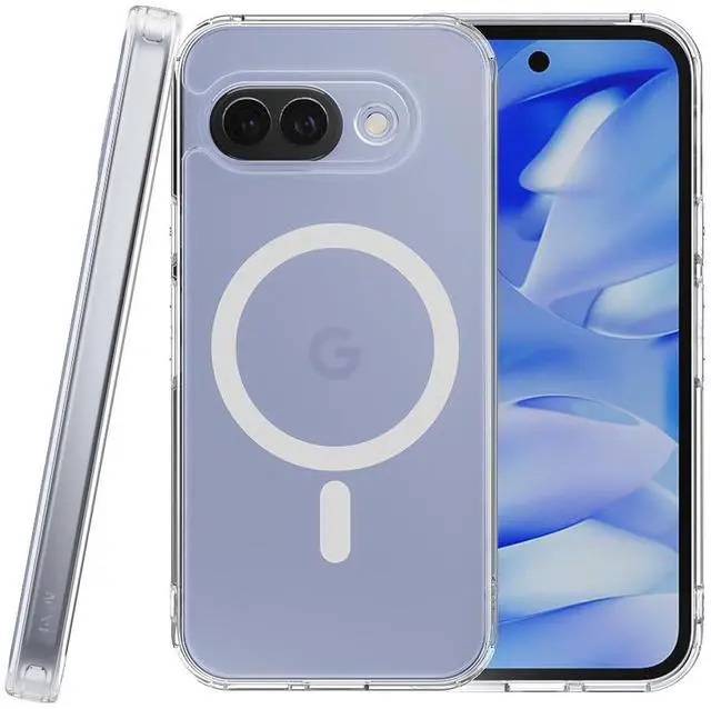 Alt view image 2 of 6 - Clear Acrylic TPU Case for Google Pixel 9A Phone - Compatible with MagSafe