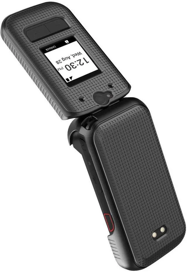 Alt view image 4 of 7 - Grid Texture Hard Shell Case for Sonim XP3 Plus 5G Phone (XP3plus X320) - Black