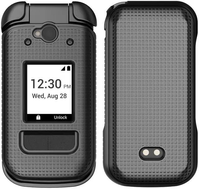 Main image of Grid Texture Hard Shell Case for Sonim XP3 Plus 5G Phone (XP3plus X320) - Black