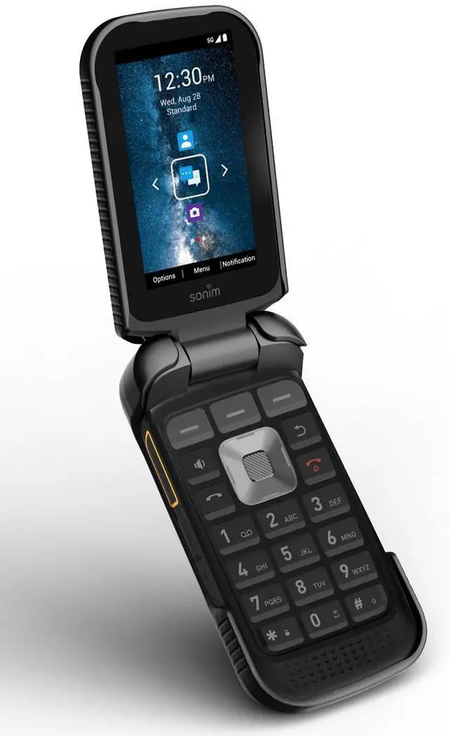 Alt view image 5 of 7 - Grid Texture Hard Shell Case for Sonim XP3 Plus 5G Phone (XP3plus X320) - Black
