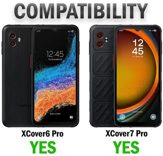 Alt view image 7 of 7 - Rugged Case with Stand for Samsung Galaxy XCover 7 Pro Phone - Carbon Fiber