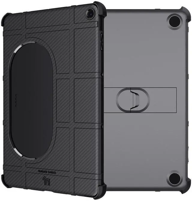 Alt view image 2 of 7 - Rugged Case and Travel Cover Stand for Google Pixel Tablet (2023) - Carbon Fiber