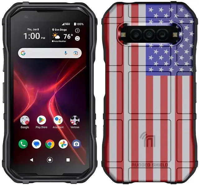 Alt view image 3 of 7 - Special Ops Rugged Case and Belt Clip for Kyocera DuraForce Pro 3 - USA Flag