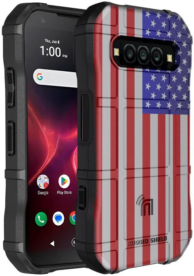 Alt view image 6 of 7 - Special Ops Tactical Rugged Shield Case for Kyocera DuraForce Pro 3 - USA Flag