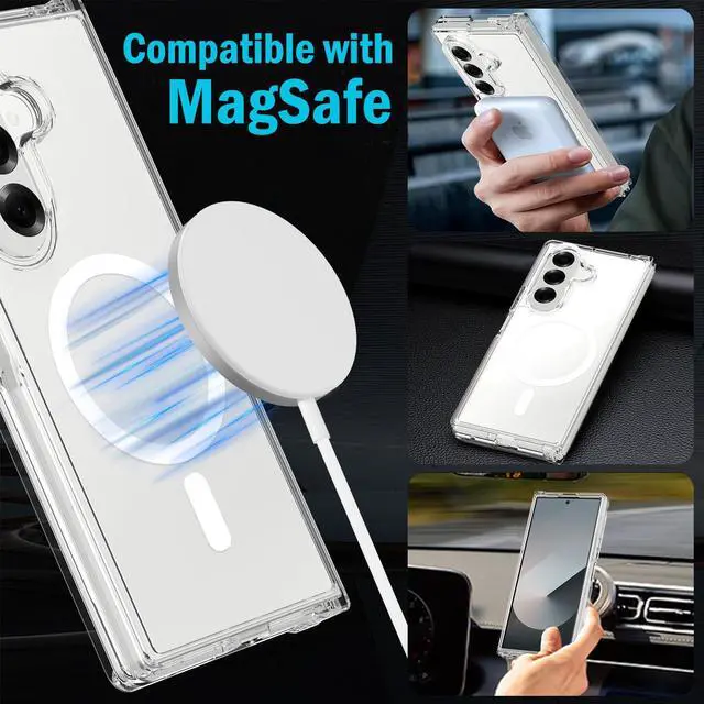 Alt view image 3 of 7 - Clear Case for Samsung Galaxy Z Fold 7 Phone - Compatible with MagSafe