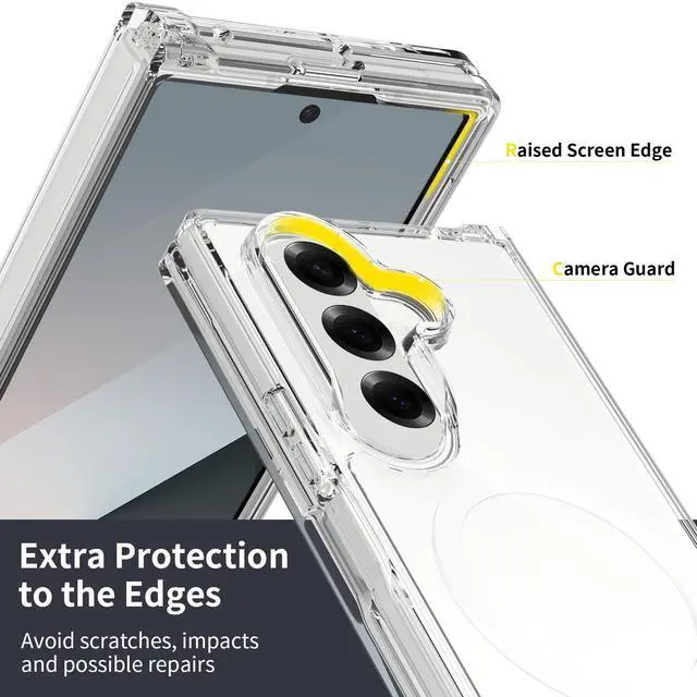Alt view image 6 of 7 - Clear Case for Samsung Galaxy Z Fold 7 Phone - Compatible with MagSafe