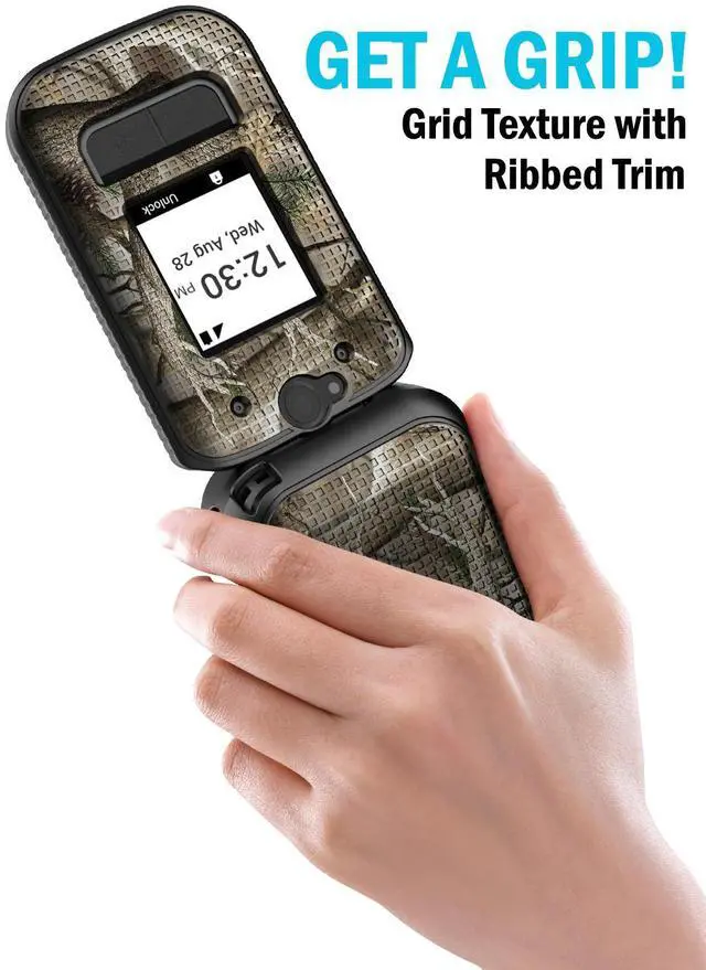 Alt view image 5 of 7 - Hard Case and Belt Clip Holster for Sonim XP3 Plus 5G XP3plus X320 - Bush Camo