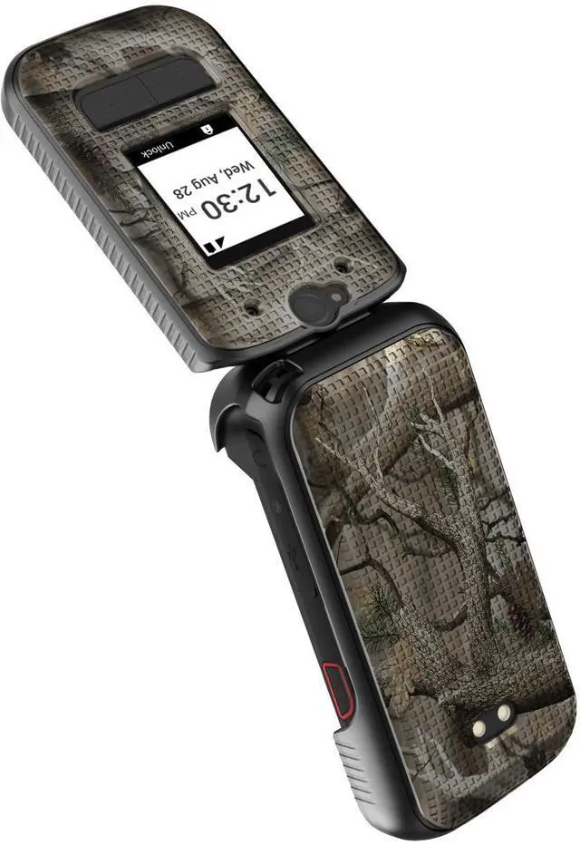Alt view image 4 of 7 - Grid Texture Hard Shell Case for Sonim XP3 Plus 5G (X320 2025) - Bush Camouflage