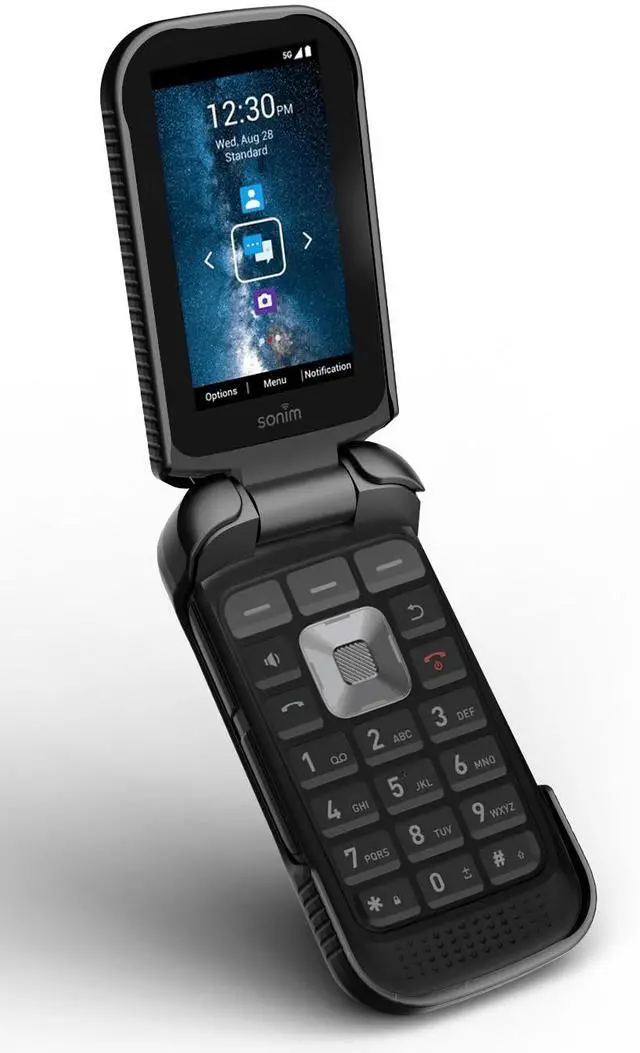 Alt view image 5 of 7 - Grid Texture Hard Shell Case for Sonim XP3 Plus 5G (X320 2025) - Bush Camouflage