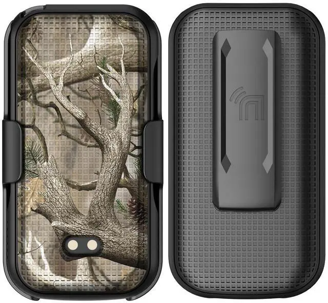 Alt view image 2 of 7 - Hard Case and Belt Clip Holster for Sonim XP3 Plus 5G XP3plus X320 - Bush Camo