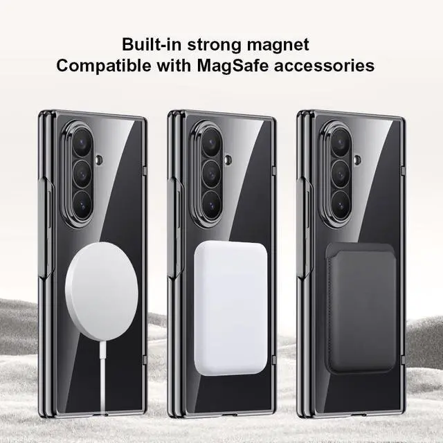 Alt view image 4 of 7 - Screen Protect Case for Samsung Galaxy Z Fold 7 - Compatible with MagSafe, Black