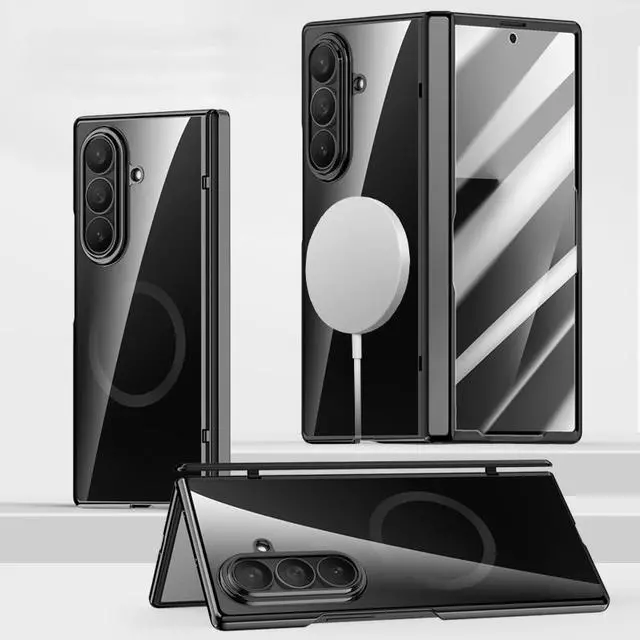 Alt view image 7 of 7 - Screen Protect Case for Samsung Galaxy Z Fold 7 - Compatible with MagSafe, Black