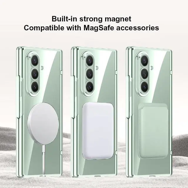 Alt view image 4 of 7 - Screen Protect Case for Samsung Galaxy Z Fold 7 - Compatible with MagSafe, Green